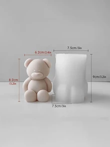 1 pieza Molde de silicona para vela aromática con diseño de oso lindo. Herramientas fáciles de usar para hacer velas aromáticas de animales, manualidades de resina, decoración del hogar y regalos para ocasiones especiales como el Día de la Madre.