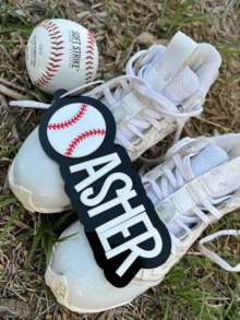 Customized Acrylic Softball Keychain With Name, Personalized Acrylic Backpack Keychain, Softball Lover Keychain, Suitable As Back To School Gift - Multicolor - View 4