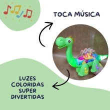 Brinquedo Infantil Bate e Volta Dino Luz e Som