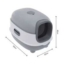 Cat Litter Box For Puppy Keep With Automatic Sand Cage Sterilization And Deodorization Function - Grey - View 5