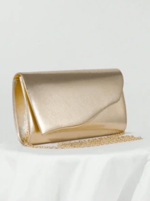 European And American Fashionable Simple Dinner Clutch Bag, Made Of High-Quality PU, Elegantly Designed For Noble Women, Single Chain Shoulder Bag And Crossbody Bag, Essential Wedding Items,Perfectly Matching With Graduation Dress, Prom Dresses
