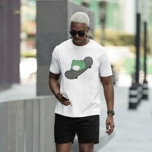 Playera Para Caballero 1pz | Estampado Rana | Patineta | Skateboarding | Corte recto | Estampado DTF |Casual | Playera Con Corte Recto | Algodón | - Blanco - Ver 4