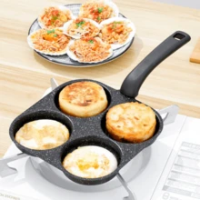 1pc Square Non-Stick Frying Pan, Modern Minimalist Multi-Purpose Non-Stick Egg Pan, Iron Plate Pan, Breakfast Egg Maker, Non-Stick Baking Tray, Mini Pot - Black - View 1