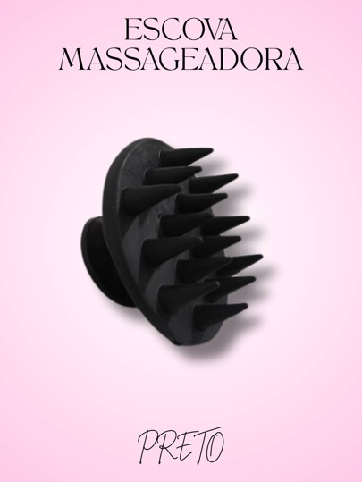 Escova Massageadora De Silicone Para Shampoo / Escova De Banho / Limpeza De Couro Cabeludo Massageadora Capilar