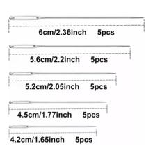 9 szt./15 szt./25 szt. Igły z dużym oczkiem, ostre igły, igły dziewiarskie, igły do szycia, nici do robótek ręcznych, nici do szycia w 12 kolorach - idealne do ukończenia projektów szydełkowych - Wielokolorowe - Zobacz 11