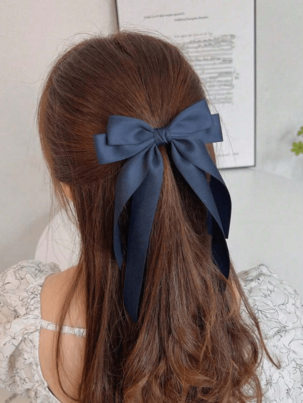1pc Navy Blue Cute Hairpin For Women, Fashion Hair Accessories, Hair, Bow Hairpin, Suitable For Travel, Daily Wear, Best Gift For Spring, Summer, Autumn And Winter, Mother's Day, Cute And Elegant Hair Accessories, Summer Style Hair Clips