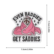 Même les méchants ont des coups de blues. Patch brodé amusant et cool d'aventure de bande dessinée punk rock pour vêtements, accessoires, réparation d'été et scolaire. Matériel de couture, broderie, à repasser pour vêtements, vestes, sacs, chaussures.