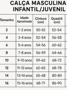 Calça menino infantil e juvenil com regulagem interna do 2 ao 16 premium - Lavagem escura - Visão 5