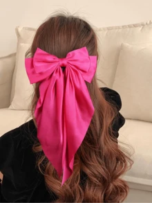 1/4 piezas Pasador de pelo con lazo grande y lindo para damas, clip de metal con resorte, firme y práctico, regalo del Día de la Madre, pasador de pelo de moda para damas, invierno, atuendo hermoso, adecuado para fiestas, negro, blanco, rosa, rojo, artículos escolares, Año Nuevo, accesorios para el cabello, accesorios para la cabeza, accesorios de San Valentín, accesorios para el cabello para mujeres, pinzas de garra - Multicolor - Ver 2