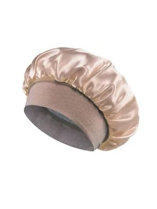 1 件奢华缎面丝绸睡眠帽，宽带高弹力头戴睡帽，适合女士护发丝绸帽，男女通用夜间护发，适合舒适家居使用，夜间睡眠头帽，女士弹力浴帽，成人美容护发帽，男女通用，返校浴帽 - 彩色 - 查看 16