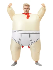 1pc Unisex Superhero Inflatable Costume, Waterproof Funny Outfit For Party, Performance, No Battery Included