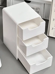 Mini organizer portatile con 3 cassetti, unità di archiviazione da scrivania per gioielli, cosmetici, forniture per hobby, ideale per uffici, hobby e accessori fatti a mano.