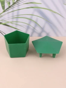 1pc Solid Color Snail Trap, Simple Green Pest Control Snail Box For Garden
