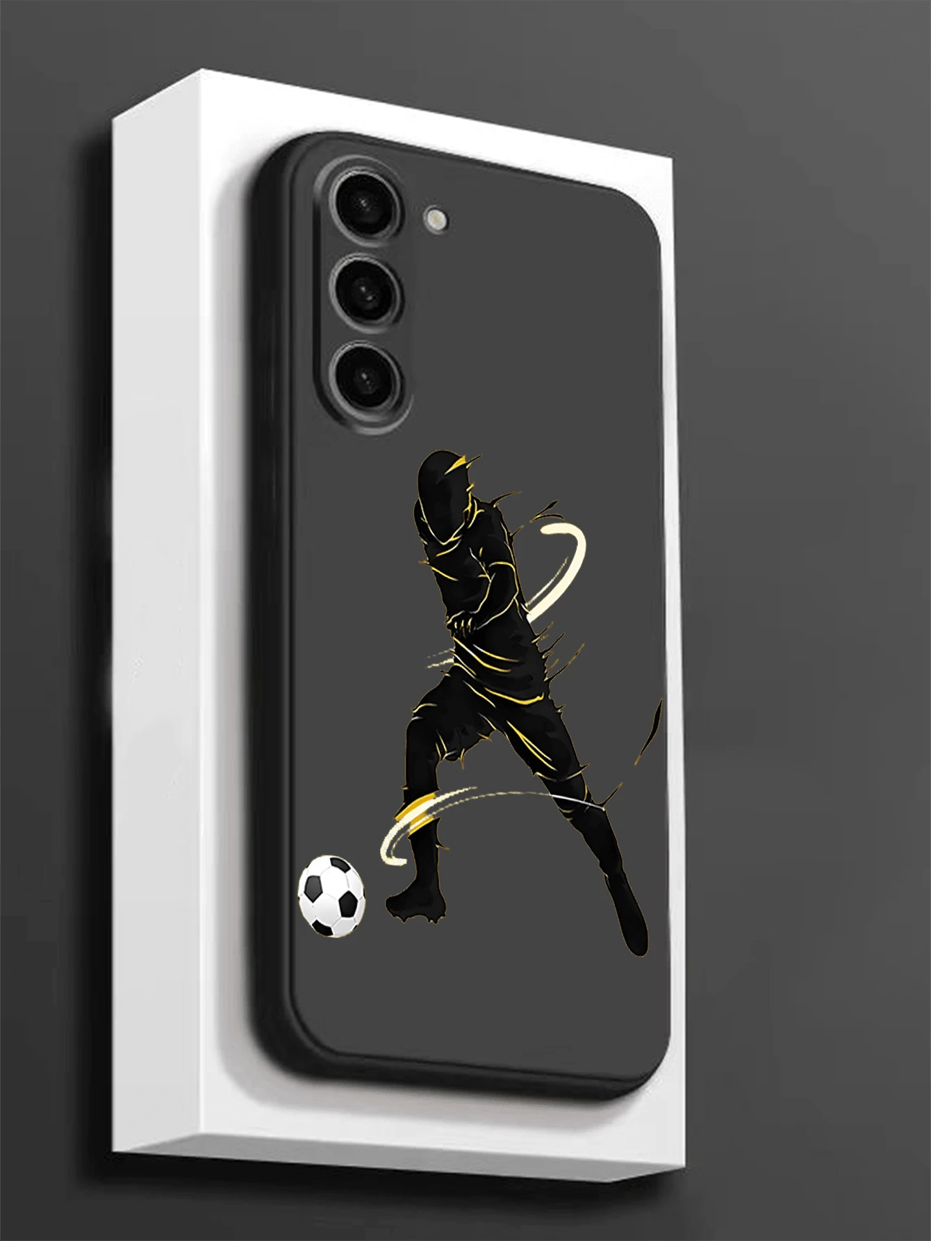 1pc Minimalist Football Shock Proof Anti-Slip Phone Case Cover, Compatible With IPhone, Honor, Redmi, Galaxy, Pixel - Multicolor - View 1