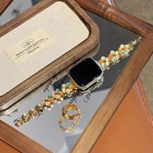 Nieuwe Cat Eye Stone armbandband compatibel met 38/40/41/42/44/45/46/49mm bandband Ultra/S10/9/8/7/6/5/4/3/2/1