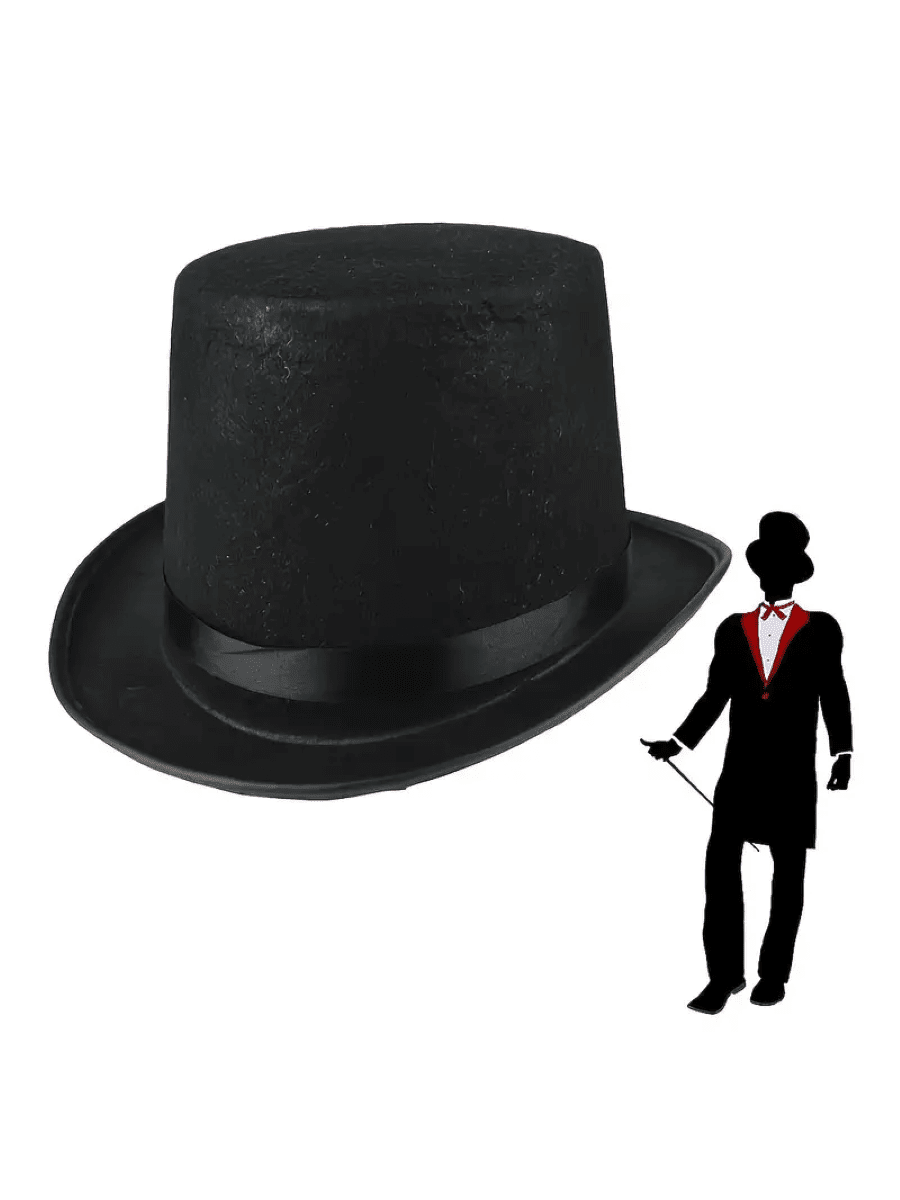 Sombrero de copa negro, sombrero mágico, accesorios de fiesta novedosos, disfraz de vampiro, sombreros de disfraz, accesorios para fiestas temáticas y fiestas festivas