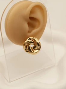 1 par de brincos estilo twist, versáteis para festas, encontros e uso diário