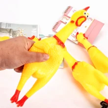 1pc Scream Chicken Squeezy Toy, Interactive Pet Toy To Entertain Dogs Cats, Squeak Toy To Relieve Stress And Tension, Funny Gag Toy