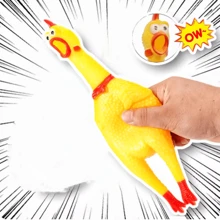 1pc Scream Chicken Squeezy Toy, Interactive Pet Toy To Entertain Dogs Cats, Squeak Toy To Relieve Stress And Tension, Funny Gag Toy