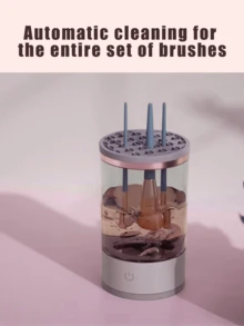1Pc USB Electric Makeup Brush Cleaner - Automatic Ultrasonic Deep Cleaning for All Brushes, Energy-saving, Transparent Body Design with One-Touch Control, Perfect for Makeup Lovers & Professionals, for Mother's Day Gifts, for Birthday Gift - 彩色 - 查看 9