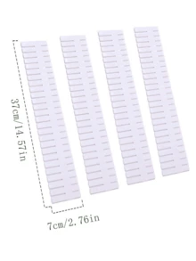 4 件模块化塑料抽屉分隔整理箱，创意内衣/袜子/杂物隔层架，冰箱门分隔器夏季必备女士收纳整理器礼物旅行 - 白色 - 查看 2