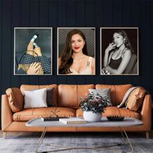 1pc/3PCS Wall Arts Posters Rock Sweetheart Olivia Rodrigo Pop Suitable For Residential And Dormitory Walls, Living Room And Bar Decoration, Dining Room Or Bathroom, Room Decoration, Frameless High-Quality, Indoor/Outdoor Canvas Art, Frameless/Framed