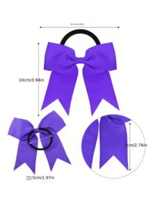 2/9/18 件织物蝴蝶结发圈，纯色弹性发带，适合通勤、上学、日常使用