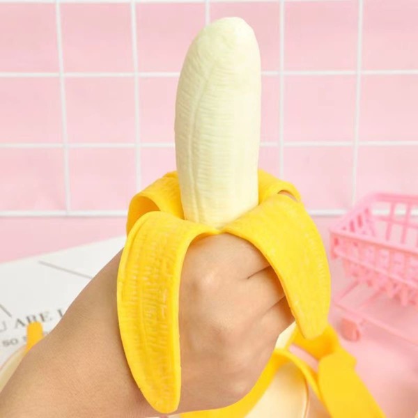 1pc/2pcs/4pcs Realistic Peeled Banana Toy, Interesting Faux Banana Toy