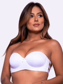 Kit 3 Sutiã 3 Tiras Tomara Que Caia Com Bojo e Alta Sustentação