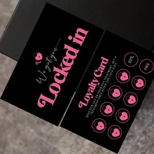 50 张哑光美容会员卡，2 x 3.5 英寸，小型商务用纸，美发会员卡，学校用品，返校