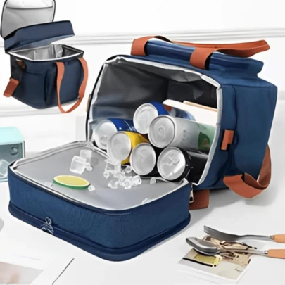 Bolsa Termica Expansível De Grande Capacidade Para Piquenique Adequado Para Viagens Ao Ar Livre Na Praia