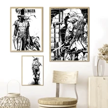 1pc/3PCS Wall Arts Posters Superhero Black And White Illustration Black And White Art Handsome Suitable For Residential And Dormitory Walls, Living Room And Bar Decoration, Dining Room Or Bathroom, Room Decoration, High Quality Without Frame, Indoor/Outdoor Canvas Art, Frameless/Framed ,Wall Art With Frame