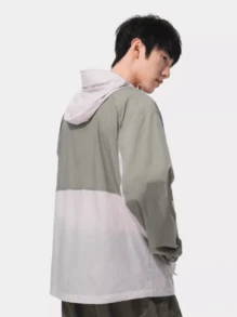 CAMEL CROWN Women's Sun Protection Clothing, Sun Protection, Light And Thin Summer Loose Color Matching Cool Breathable Water-Repellent Sun Protection Clothing - Oak Grey/Pale Green - View 2