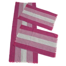 Kitchen Rug And Runner Kit 3-Piece Plain Decoration Set - 玫紅色 - 查看 1