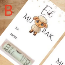 1/5/10Pcs Ramadan Eid Kids Card Set - Islamic Cash Pouch Generosity Gift, Joyful Eid Gifting Keepsake, Eidi Money Envelope For Muslim Kids Festival Celebration - Multicolor - View 5