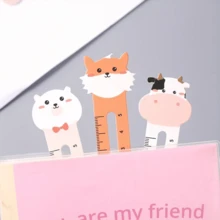 50pcs Cute Animal Bookmark Ruler, Reading Bookmarks, Drawing Measuring Ruler, 10 Styles Teacher Rewards Bookmarks Student Animal Party Favors, School Supplies, Kawaii Stationery, Back To School - Multicolor - View 8