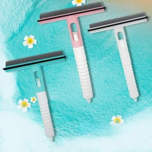 3-In-1 Multifunctional Glass Squeegee With Built-In Sprayer And Scraper - 1pc Plastic Handle PVC Blade Window Cleaner For Spray, Wash, And Wipe - Handheld Shower Squeegee For Windows, Tiles, Car Windshields, Mirrors, Bathroom Cleaning Tool