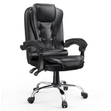 Bigzzia Chaise de bureau ergonomique avec dossier haut et fonction d'inclinaison réglable