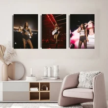 1pc/3PCS Wall Arts Posters Rock Sweetheart Olivia Rodrigo Pop Suitable For Residential And Dormitory Walls, Living Room And Bar Decoration, Dining Room Or Bathroom, Room Decoration, Frameless High-Quality, Indoor/Outdoor Canvas Art, Frameless/Framed