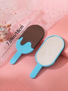 A Single-Sided Makeup Mirror In The Shape Of A Handheld Chocolate Ice Cream Bar Is The Latest And Popular Product. It's Affordable And Practical, Easy To Carry Around, And Suitable For Use In Any Scenario. - Multicolor - View 17