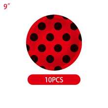10/20pcs Red & Black Polka Dot Ladybug Themed Party Supplies Set, Includes 7"/9" Red Base Black Polka Dot Ladybug Plates, Napkins, Suitable For Birthday Party, Family Gathering, Picnic