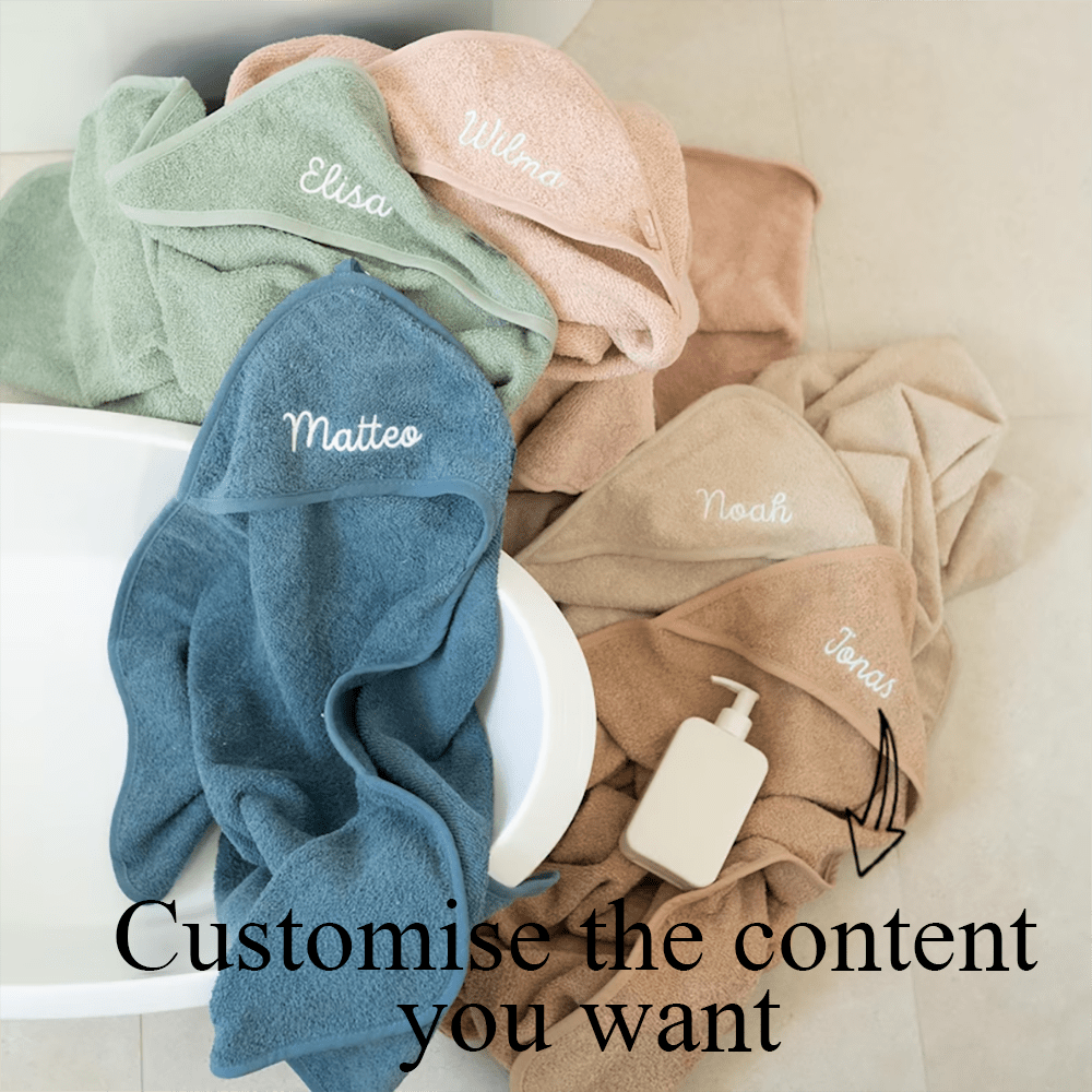 Accappatoio con cappuccio con nome, regali per bambini, regali per neonati, accappatoio con cappuccio per bambini, regali per bambini personalizzati, asciugamani da bagno per bambini, regalo di battesimo, accappatoio con cappuccio per bambini, regali per bambini, asciugamani per bambini con nome ricamato personalizzato, tempo del bagno, regalo doccia per bambini