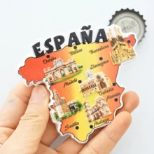 1pc Holiday Gift, Spain Fridge Magnet, Zanzibar Fridge Magnet, San Francisco Fridge Magnet, Mallorca Fridge Magnet, London Iconic Fridge Magnet, UK Fridge Magnet, Fridge Magnet, Valletta Fridge Magnet, Marseille Travel Fridge Magnet, Dubrovnik Fridge Magnet, Croatia Fridge Magnet, Orange Fridge Magnet, Spanish Home Decor, Photo Frame Magnet - Multicolor - View 9