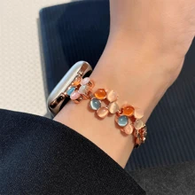 Nieuwe Cat Eye Stone armbandband compatibel met 38/40/41/42/44/45/46/49mm bandband Ultra/S10/9/8/7/6/5/4/3/2/1