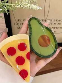 1 buc drăguț Pizza/Avocado gheare clipsuri medii acid acetic acrilic păr clipsuri accesoriu pentru femei cadouri zilnice de petrecere Ziua Mamei vară păr maxilar clip cleme de păr păr ambreiaj păr prinzător clip