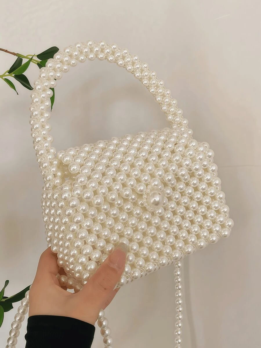 New Spring/Summer European And American Style All-Match Women's Bag,Sparkling, Sparkling, Elegant, Charming, Exquisite, And Quiet Mini Artificial Bead Carrying Bag, Fashionable, Luxurious, Female, Suitable For Parties, Weddings, Dances, Dinners/Banquets, Cocktails, The Best Gift For Women,Cross Body Bag,Ladies,Lover,Weekend And Holiday,Vacation,Holiday,Summer, Seaside,Beach Bag,Holiday Essentials,Travel Bag , Valentine's Day , Valentine's Day