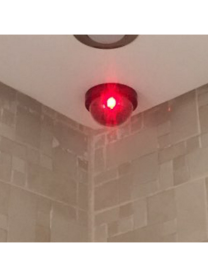 1pc Zwart Fake Security Camera, Simulated Dome Indoor/Outdoor Under Eaves, Flashing Rood LED Light, Home, Business, Factory, Aisle, Market, Hotel Deterrent Effect view 7