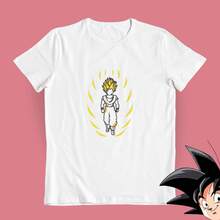 Playera unisex Goku Super Saiyajin – Drago Ball Z - Blanco - Ver 2