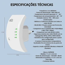 Repetidor Amplificador De Sinal Wifi 600/mbps Ultra Rápido sinal forte - Entrada do Brasil (127V) - Visão 4