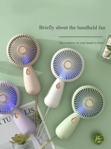 1 pezzo Mini ventilatore a colletto a forma di goccia d'acqua con luce LED ricaricabile USB, unisex, design semplice, adatto per uso estivo all'aperto, spiaggia, sport, ufficio, scuola, feste in piscina, uso quotidiano per rinfrescarsi